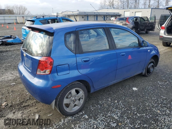 2006 Chevrolet Aveo LT with VIN KL1TG66696B590159, listed as a Copart auction lot 45718405 with 77,786 mi miles and Salvage title. Bid and sale history available at DreamBid. Image 3.