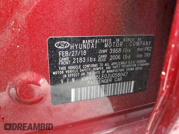 2018 Hyundai Elantra GT with VIN KMHH35LE0JU058047, listed as a Copart auction lot 50382415 with 120,295 mi miles and Salvage Title. Bid and sale history available at carsss.com. Image 14.