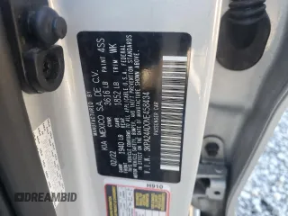 2022 Kia Rio S with VIN 3KPA24AD0NE458434, listed as a Copart auction lot 48639305 with 34,895 mi miles and Non Repairable. Bid and sale history available at carsss.com. Image 12.
