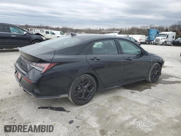 2025 Hyundai Elantra N Line z VIN KMHLR4DF5SU872495, wystawiony jako Copart lot #49594045 z przebiegiem 532 mil mil oraz Szkoda całkowita • Salvage title. Historia ofert i sprzedaży dostępna na DreamBid. Obrazek 3.