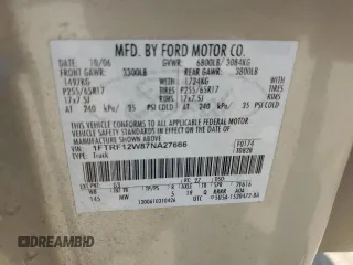 2007 Ford F-150 XL z VIN 1FTRF12W87NA27666, wystawiony jako Copart lot #60802955 z przebiegiem 34 592 mil mil oraz Czysty tytuł • Clean title. Historia ofert i sprzedaży dostępna na DreamBid. Obrazek 12.