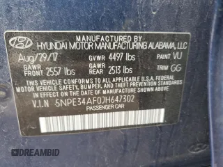 2018 Hyundai Sonata Limited with VIN 5NPE34AF0JH647302, listed as a Copart auction lot 51308135 with 39,272 mi miles and Salvage Title. Bid and sale history available at carsss.com. Image 12.