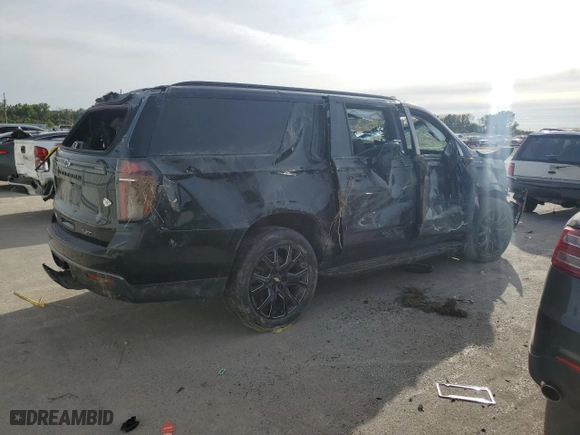 2021 Chevrolet Suburban RST with VIN 1GNSKEKD6MR493966, listed as a Copart auction lot 73144864 with 42,789 mi miles and Salvage Title. Bid and sale history available at carsss.com. Image 3.