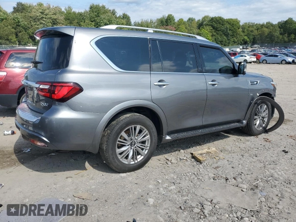 2019 Infiniti QX80 LUXE with VIN JN8AZ2NE3K9236932, listed as a Copart auction lot 70428804 with 82,166 mi miles and Salvage Title. Bid and sale history available at carsss.com. Image 3.