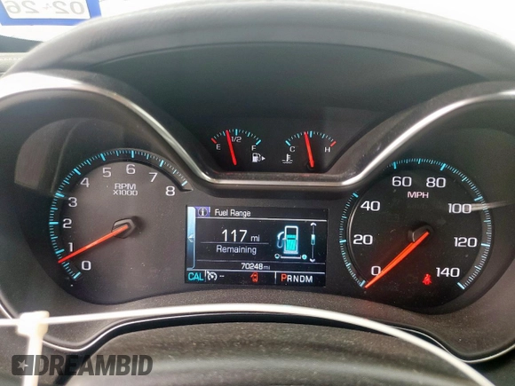 2018 Chevrolet Impala Premier with VIN 2G1125S35J9139463, listed as a Copart auction lot 63001745 with 70,248 mi miles and Salvage title. Bid and sale history available at DreamBid. Image 9.