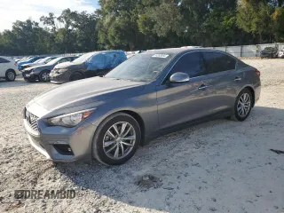 2021 Infiniti Q50 Pure with VIN JN1EV7APXMM701738, listed as a Copart auction lot 74363854 with 49,907 mi miles and Clean title. Bid and sale history available at DreamBid. Image 1.