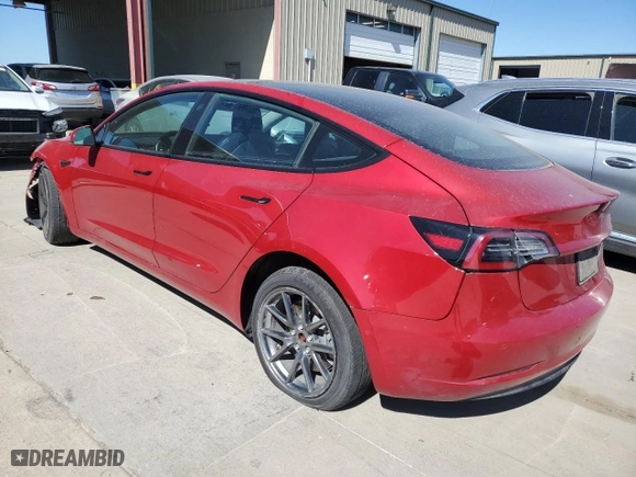 2022 Tesla Model 3 with VIN 5YJ3E1EA8NF290504, listed as a Copart auction lot 50236235 with 80,376 mi miles and Non Repairable. Bid and sale history available at carsss.com. Image 2.