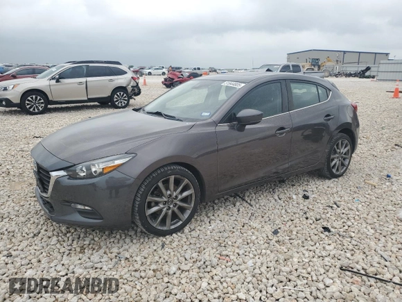 2018 Mazda 3 Touring with VIN 3MZBN1L33JM238863, listed as a Copart auction lot 51844805 with 75,615 mi miles and Salvage Title. Bid and sale history available at DreamBid. Image 1.