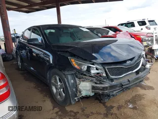 2014 Kia Optima LX z VIN 5XXGM4A77EG291964, wystawiony jako IAAI lot #42207628 z przebiegiem 104 020 mil mil oraz . Historia ofert i sprzedaży dostępna na DreamBid. Obrazek 1.