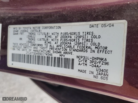 2005 Scion xB with VIN JTLKT324550174546, listed as a Copart auction lot 49662905 with 306,028 mi miles and Salvage Title. Bid and sale history available at carsss.com. Image 13.