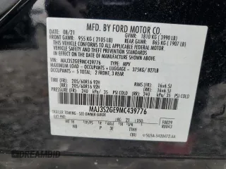 2021 Ford EcoSport SE z VIN MAJ3S2GE9MC439776, wystawiony jako Copart lot #56929745 z przebiegiem 35 395 mil mil oraz Szkoda całkowita • Salvage title. Historia ofert i sprzedaży dostępna na DreamBid. Obrazek 12.
