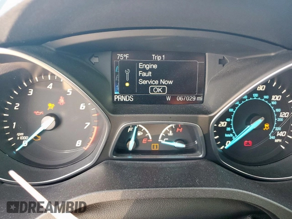 2015 Ford Escape Titanium with VIN 1FMCU0J97FUC88093, listed as a Copart auction lot 60854085 with 64,029 mi miles and Salvage title. Bid and sale history available at DreamBid. Image 9.