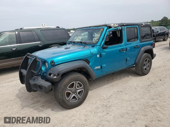2020 Jeep Wrangler Unlimited Willys with VIN 1C4HJXDN4LW137202, listed as a Copart auction lot 50797485 with 109,509 mi miles and Salvage title. Bid and sale history available at DreamBid. Image 1.
