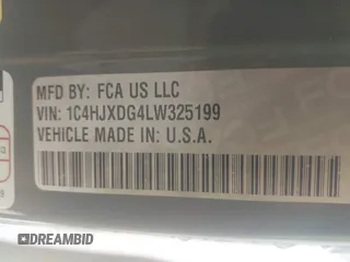 2020 Jeep Wrangler Unlimited Sport S с VIN 1C4HJXDG4LW325199, выставлен на аукционе IAAI как лот 42562063 с пробегом 18 350 миль миль и . История ставок и продаж доступна на DreamBid. Изображение 9.