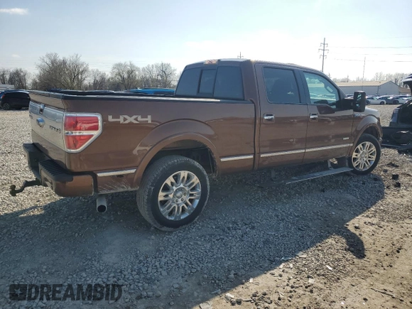 2011 Ford F-150 XLT with VIN 1FTFW1ET3BFB22224, listed as a Copart auction lot 51444185 with 186,968 mi miles and Salvage Title. Bid and sale history available at carsss.com. Image 3.