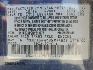 2017 Nissan Sentra SV z VIN 3N1AB7AP9HY213777, wystawiony jako Copart lot #53172795 z przebiegiem 86 088 mil mil oraz Szkoda całkowita • Salvage title. Historia ofert i sprzedaży dostępna na DreamBid. Obrazek 14.