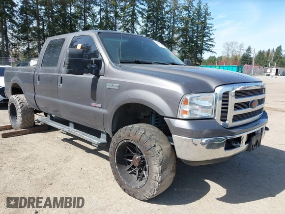 2005 Ford Super Duty F-250 XL with VIN 1FTSW21P05EC31103, listed as a IAAI auction lot 41966914 with 154,095 mi miles. Bid and sale history available at carsss.com. Image 1.