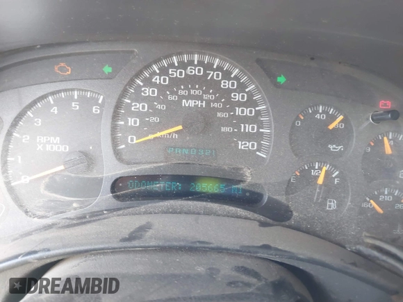 2003 Chevrolet Silverado 1500 LS with VIN 2GCEK19V831318624, listed as a IAAI auction lot 41772468 with 205,665 mi miles. Bid and sale history available at carsss.com. Image 7.