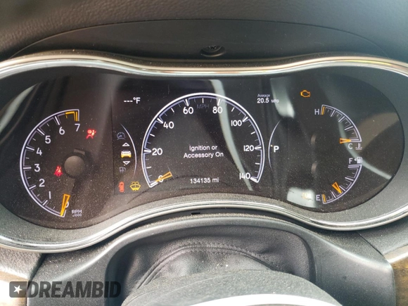 2016 Jeep Grand Cherokee Laredo with VIN 1C4RJEAG4GC394091, listed as a Copart auction lot 56595165 with 134,135 mi miles and Salvage title. Bid and sale history available at DreamBid. Image 9.
