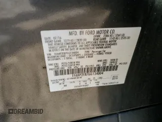 2016 Ford Taurus SEL with VIN 1FAHP2E87GG134004, listed as a Copart auction lot 59764905 with 145,169 mi miles and Salvage title. Bid and sale history available at DreamBid. Image 12.