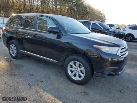 2013 Toyota Highlander with VIN 5TDZA3EH2DS046081, listed as a Copart auction lot 50203645 with 343,477 mi miles and Clean Title. Bid and sale history available at carsss.com. Image 4.