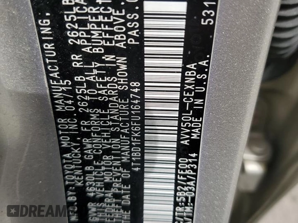 2015 Toyota Camry LE z VIN 4T1BD1FK6FU164748, wystawiony jako Copart lot #54667565 z przebiegiem 139 804 mil mil oraz Szkoda całkowita • Salvage title. Historia ofert i sprzedaży dostępna na DreamBid. Obrazek 12.
