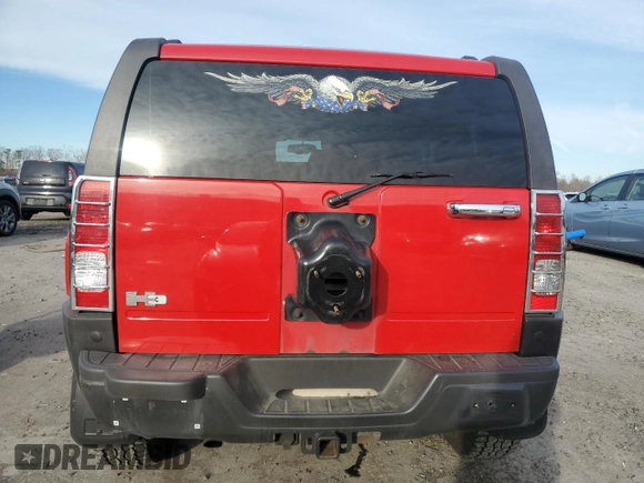 2008 Hummer H3 SUV Luxury with VIN 5GTEN13E588121861, listed as a Copart auction lot 83761754 with 182,940 mi miles and Salvage Title. Bid and sale history available at carsss.com. Image 6.