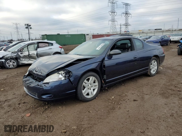 2007 Chevrolet Monte Carlo LT with VIN 2G1WK15K579332092, listed as a Copart auction lot 85427244 with 151,148 mi miles and Salvage Title. Bid and sale history available at carsss.com. Image 1.