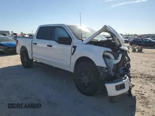 2024 Ford F-150 STX with VIN 1FTEW2KP2RKE14473, listed as a Copart auction lot 81508024 with 1,837 mi miles and Salvage Title. Bid and sale history available at carsss.com. Image 4.