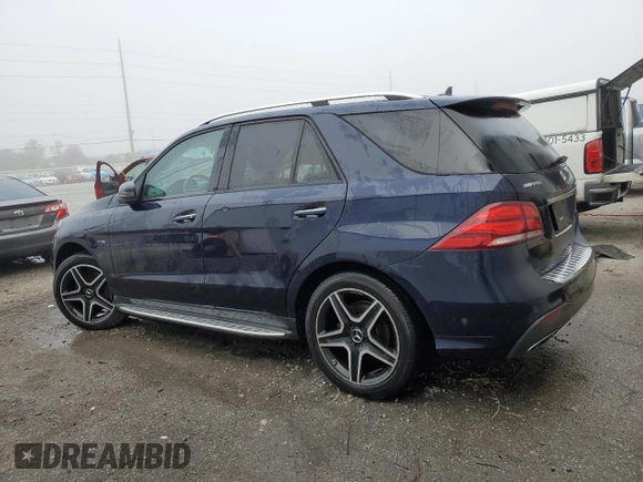 2018 Mercedes-Benz GLE 43 AMG with VIN 4JGDA6EB4JB028137, listed as a Copart auction lot 43580115 with 58,724 mi miles and Salvage Title. Bid and sale history available at DreamBid. Image 2.