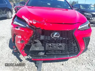 2025 Lexus NX with VIN JTJKKCFZ9S2043833, listed as a IAAI auction lot 42062661 with 9,850 mi miles. Bid and sale history available at carsss.com. Image 6.