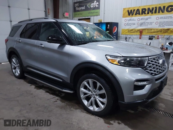 2021 Ford Explorer Platinum z VIN 1FM5K8HC1MGA46314, wystawiony jako IAAI lot #42310141 z przebiegiem Nie podano mil oraz . Historia ofert i sprzedaży dostępna na DreamBid. Obrazek 1.