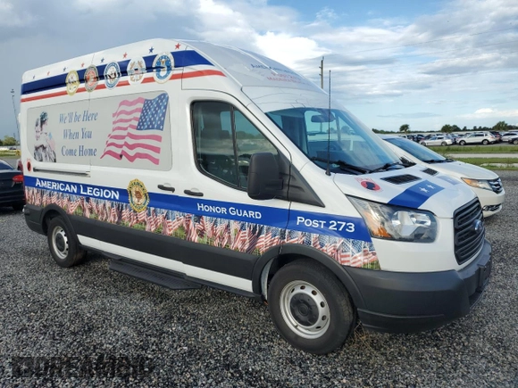 2019 Ford Transit Passenger XL with VIN 1FBAX2XM5KKB04435, listed as a Copart auction lot 43841485 with 8,995 mi miles and Non Repairable. Bid and sale history available at carsss.com. Image 4.