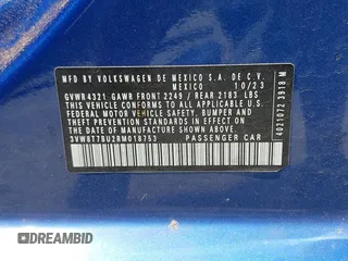 2024 Volkswagen Jetta 40th Anniversary Edition с VIN 3VW8T7BU2RM018753, выставлен на аукционе IAAI как лот 42414449 с пробегом 31 999 миль миль и . История ставок и продаж доступна на DreamBid. Изображение 9.