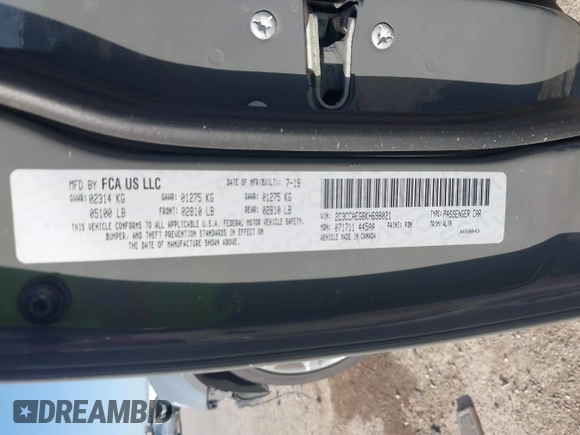 2019 Chrysler 300 Limited with VIN 2C3CCAEG6KH698021, listed as a IAAI auction lot 41780227 with 127,714 mi miles and . Bid and sale history available at DreamBid. Image 9.