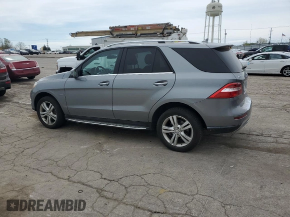 2012 Mercedes-Benz M ML 350 with VIN 4JGDA5HBXCA018064, listed as a Copart auction lot 55230025 with 166,360 mi miles and Clean Title. Bid and sale history available at carsss.com. Image 2.