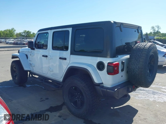 2018 Jeep Wrangler Unlimited Sahara z VIN 1C4HJXEG4JW106111, wystawiony jako IAAI lot #41994833 z przebiegiem 99 583 mil mil oraz . Historia ofert i sprzedaży dostępna na DreamBid. Obrazek 15.