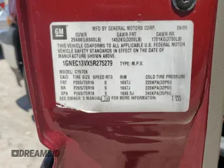 2005 Chevrolet Tahoe LS with VIN 1GNEC13VX5R275279, listed as a Copart auction lot 55914985 with 145,629 mi miles and Clean Title. Bid and sale history available at DreamBid. Image 13.