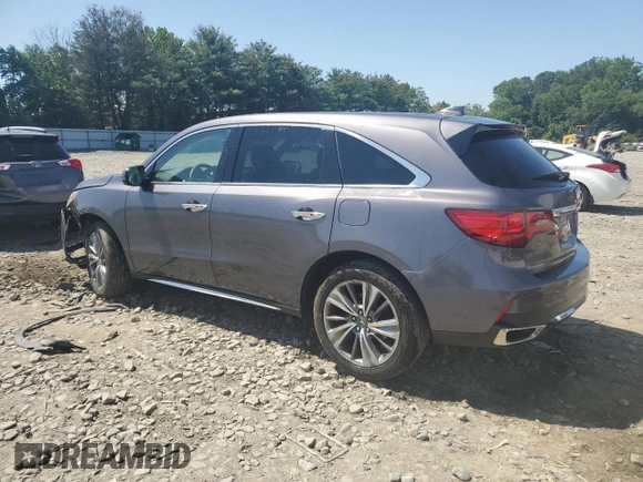 2017 Acura MDX Technology with VIN 5FRYD4H59HB012299, listed as a Copart auction lot 61800815 with 107,043 mi miles and Salvage title. Bid and sale history available at DreamBid. Image 2.