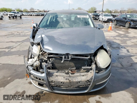 2008 Volkswagen Jetta Sedan S with VIN 3VWJM71K28M160291, listed as a Copart auction lot 50572735 with 0 mi miles and Salvage Title. Bid and sale history available at carsss.com. Image 5.