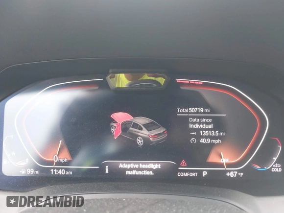 2019 BMW 3 Series 330i xDrive with VIN WBA5R7C55KAE82585, listed as a IAAI auction lot 42178005 with 50,719 mi miles and . Bid and sale history available at DreamBid. Image 7.
