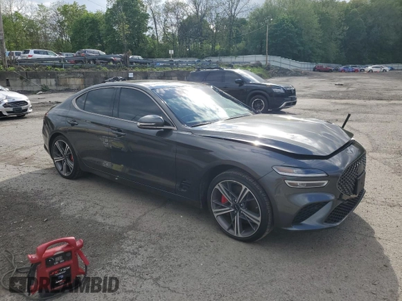 2024 Genesis G70 2.5T with VIN KMTG34SCXRU141623, listed as a Copart auction lot 55944715 with 25,318 mi miles and Salvage title. Bid and sale history available at DreamBid. Image 4.
