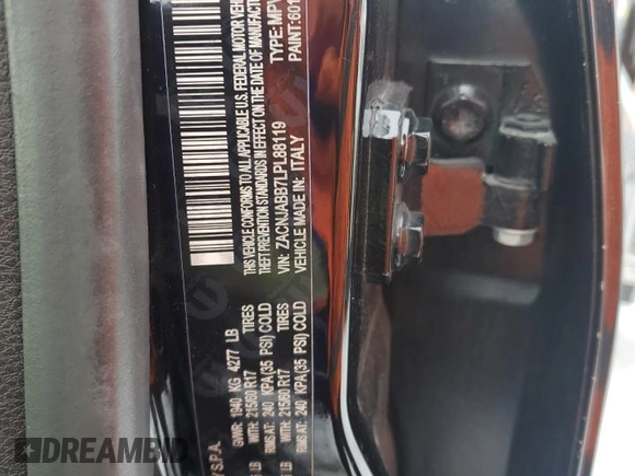 2020 Jeep Renegade Altitude with VIN ZACNJABB7LPL88119, listed as a Copart auction lot 45450135 with 101,600 mi miles and Clean Title. Bid and sale history available at DreamBid. Image 14.