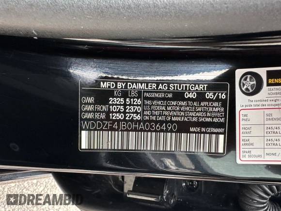 2017 Mercedes-Benz E 300 Luxury with VIN WDDZF4JB0HA036490, listed as a Copart auction lot 65295175 with 133,703 mi miles and Clean title. Bid and sale history available at DreamBid. Image 10.