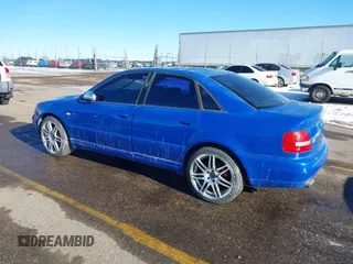 2001 Audi S4 with VIN WAURD68D31A046436, listed as a IAAI auction lot 41408281 with 88,801 mi miles. Bid and sale history available at carsss.com. Image 3.