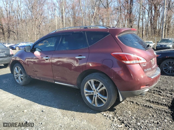 2011 Nissan Murano LE with VIN JN8AZ1MW5BW157154, listed as a Copart auction lot 50010025 with 256,882 mi miles and Salvage Title. Bid and sale history available at carsss.com. Image 2.