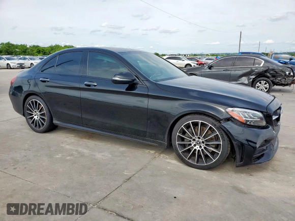 2019 Mercedes-Benz C 300 with VIN 55SWF8DB8KU298285, listed as a Copart auction lot 56227345 with 55,787 mi miles and Salvage title. Bid and sale history available at DreamBid. Image 4.