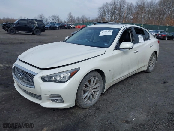 2017 Infiniti Q50 3.0t Premium with VIN JN1EV7AR7HM840457, listed as a IAAI auction lot 41706462 with 98,371 mi miles. Bid and sale history available at carsss.com. Image 17.