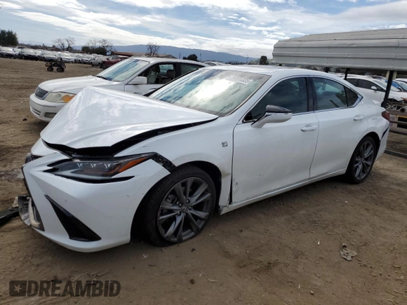 2019 Lexus ES with VIN 58ABZ1B17KU007408, listed as a Copart auction lot 46005325 with 50,084 mi miles and Salvage Title. Bid and sale history available at carsss.com. Image 1.