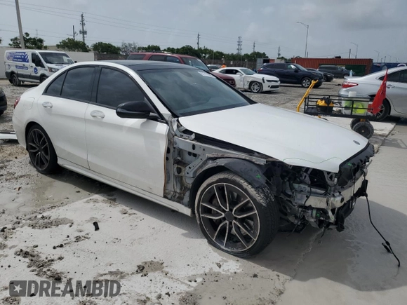 2019 Mercedes-Benz C 43 AMG with VIN 55SWF6EB9KU289078, listed as a Copart auction lot 61717885 with 64,168 mi miles and Salvage title. Bid and sale history available at DreamBid. Image 4.